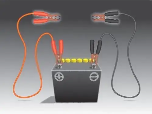  Jumper Cables Connected With Battery Terminals